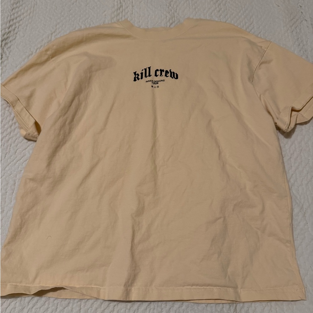 Kill Crew Short Sleeve Back Logo Tee - Cream